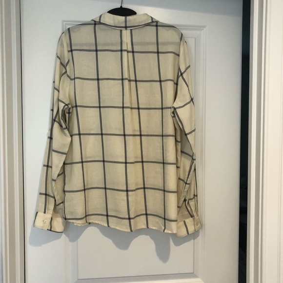 Flannel shirt, grey stripes and stud detailing - Picture 2 of 6